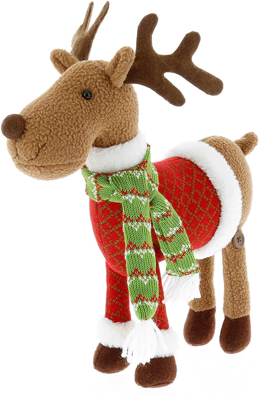 SCS Direct Reindeer Plush Christmas Pet Stuffed Doll - Great with Your Holiday Elf